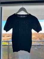 YU & ME zwart doorschijnend t-shirt met patroon maat S/M, Zwart, Ophalen of Verzenden, Zo goed als nieuw, Korte mouw