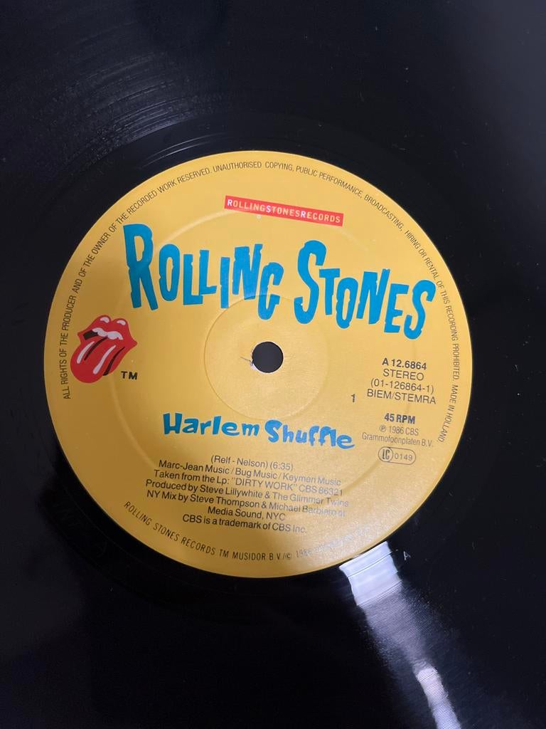 Rolling Stones - Harlem Shuffle, Cd's en Dvd's, Vinyl Singles, 7 inch, Single, Ophalen of Verzenden, Zo goed als nieuw