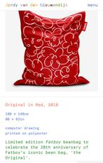 Fatboy x Jordy v.d. Nieuwendijk - Limited Edition, Huis en Inrichting, Zitzakken, Ophalen, Zo goed als nieuw, Rood, Zitzak