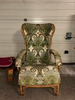 Vintage Rotan Fauteuil hoog rug, Huis en Inrichting, Fauteuils, Ophalen