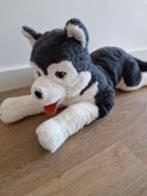Knuffel Husky hond 57 cm, Ophalen of Verzenden, Zo goed als nieuw, Hond
