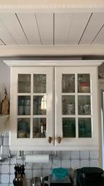Massief houten bovenkast keukenkastje hangkast servieskast, 50 tot 100 cm, Met deur(en), Minder dan 100 cm, 25 tot 50 cm