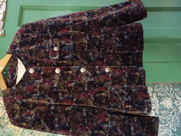 Vintage fluweel jasje met goudkleurige knopen maat 40 beschikbaar voor biedingen