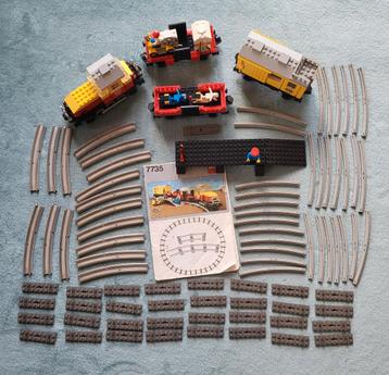 Lego trein 12 Volt rails locomotief met wagonnetjes set 7735 beschikbaar voor biedingen