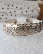 MEXICO zilveren (925) KLEM armband met VERGULDE TUMMIES, Ophalen, Zo goed als nieuw, Zilver, Zilver