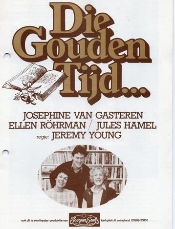 Programmaboek toneelstuk "Die Gouden Tijd" beschikbaar voor biedingen