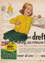 Retro reclame 1962 Dreft wasmiddel eerste schooldag meisje, Verzamelen, Verzenden, Overige typen