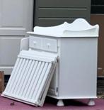 Commode hout kast wit zwaar 2 lades 2 deurtjes, Gebruikt, 50 tot 70 cm, 105 cm of meer, Ophalen of Verzenden