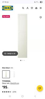 IKEA PAX Deur - Tyssedal Wit, Doe-het-zelf en Verbouw, Ophalen of Verzenden, Binnendeur, 215 cm of meer