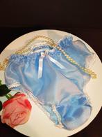 Bauw hoogglans organza slipje., Kleding | Dames, Ondergoed en Lingerie, Slip, Blauw, Verzenden