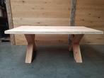Douglas 6 cm dikke kruispoot tafel boomstamtafel, Ophalen of Verzenden, Nieuw