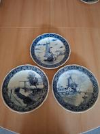 3 Delfts blauwe antieke wandborden 31cm + ophangsysteem, Antiek en Kunst, Antiek | Wandborden en Tegels, Ophalen of Verzenden