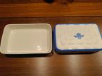 Zeldzaam 2 Vintage Klm schaaltje blauw wit servies, Huis en Inrichting, Keuken | Servies, Ophalen of Verzenden, Overige stijlen