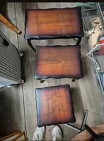 3  delig vintage bijzettafeltjes, Antiek en Kunst, Antiek | Meubels | Tafels, Ophalen