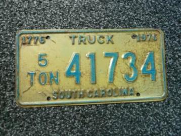 Kentekenplaat licenseplate South Carolina 1976 USA beschikbaar voor biedingen