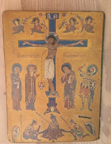 Byzantijns kruisigingspaneel beschikbaar voor biedingen