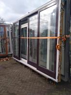 Hardhout schuifpui, Doe-het-zelf en Verbouw, Deuren en Horren, Ophalen of Verzenden, Schuifdeur, Glas, 120 cm of meer