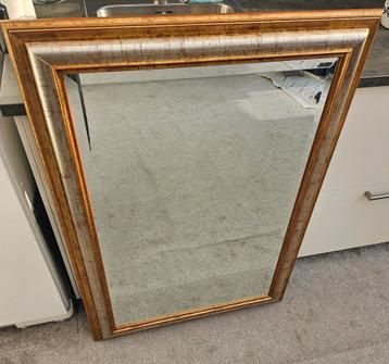 Mooie Antieke Barok Spiegel met Houten Frame - 75x105cm beschikbaar voor biedingen