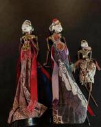 3 wajang poppen ( schaduw poppen) 2 echt oude, Antiek en Kunst, Ophalen of Verzenden