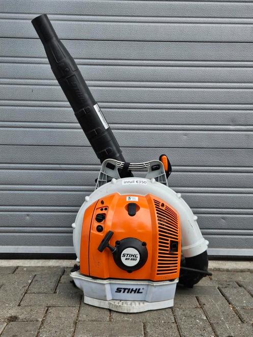 Stihl BR 550, Tuin en Terras, Bladblazers, Gebruikt, Ruggedragen, Benzine, Ophalen of Verzenden