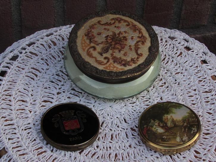 Poederdozen vintage (3), Antiek en Kunst, Curiosa en Brocante, Ophalen of Verzenden