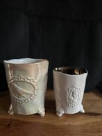 Des Pots vaasjes (2), Huis en Inrichting, Overige kleuren, Aardewerk of Porselein, Ophalen of Verzenden, Zo goed als nieuw