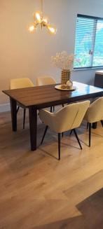 Massief Eiken Tafel 180x90 cm - Zo Goed Als Nieuw, Ophalen, Eikenhout, 50 tot 100 cm, Zo goed als nieuw
