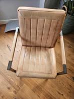 6 lederen eetkamerstoelen, Huis en Inrichting, Zwart, Ophalen of Verzenden, Zo goed als nieuw, Metaal