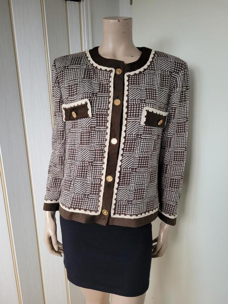 Luisa Spagnoli vest maat 42/44, Kleding | Dames, Truien en Vesten, Zo goed als nieuw, Maat 42/44 (L), Bruin, Ophalen of Verzenden