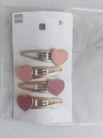 Hartjes knipjes Hema, goudkleurig/roze, Kinderen en Baby's, Kindermode-accessoires, Ophalen of Verzenden, Nieuw, Hema