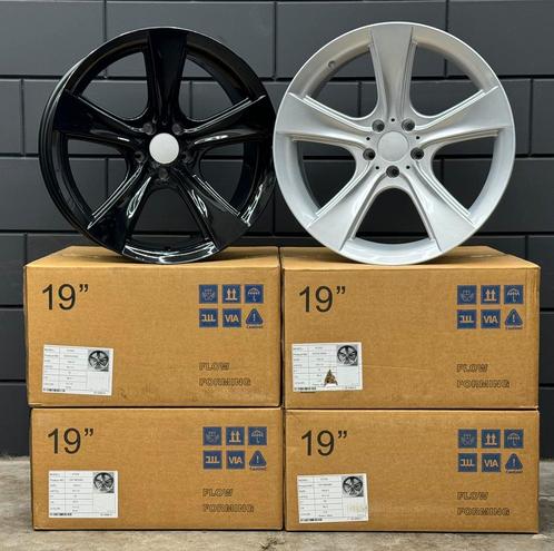 NIEUW! 19 inch Flow Forming 5x112 Breedset ZWART / ZILVER, Auto-onderdelen, Banden en Velgen, Velg(en), 19 inch, Nieuw, Ophalen