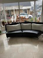 design bank, zwart, drie zits, Huis en Inrichting, Banken | Bankstellen, Ophalen, 250 tot 300 cm, Gebruikt, Hoekbank