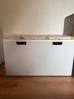 Ikea stuva lade/speelgoedkist bureau/bankje met kussen, Ophalen, Zo goed als nieuw