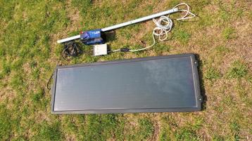Zonnepaneel set 12 volt met omvormer, accu en lampen beschikbaar voor biedingen