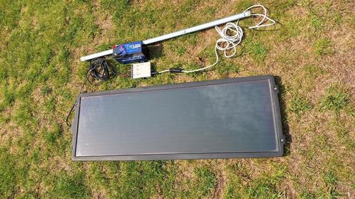 Zonnepaneel set 12 volt met omvormer, accu en lampen, Hobby en Vrije tijd, Elektronica-componenten, Gebruikt, Ophalen