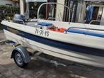 Topcraft 430 sport met yamaha 15 pk en kanteltrailer, Ophalen, 10 tot 30 pk, Zo goed als nieuw, 3 tot 6 meter