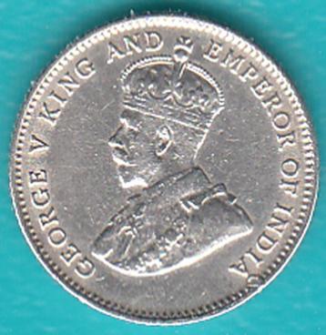 Straits Settlements 10 Cents George V zilver, KM# 29b  beschikbaar voor biedingen
