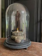 Glazen stolp ol oude voet sober sleets imperfect landelijk, Ophalen