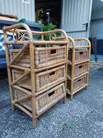 Twee rotan kastjes met lades, Ophalen, Overige materialen, Minder dan 50 cm, Gebruikt