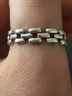 Sterling zilveren flexibele schakel ring Rolex schakel mt 20, Ophalen of Verzenden, Zo goed als nieuw, Zilver