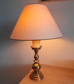 Sfeerlamp, vintage lamp op messing voet, schemerlamp, Verzenden, Gebruikt