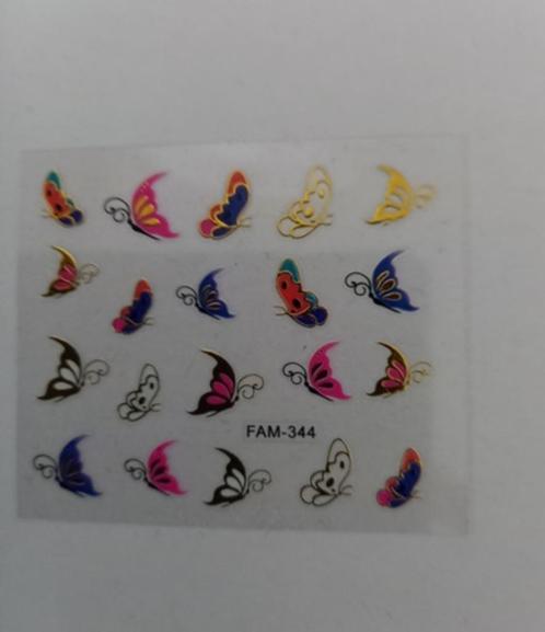 Velletje nagel water decals stickers FAM-344 vlinders roze, Sieraden, Tassen en Uiterlijk, Uiterlijk | Cosmetica en Make-up, Nieuw