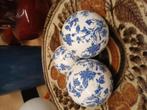 3 antiek porseleinen ballen, Ophalen of Verzenden