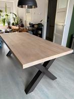Massief eikenhouten eettafel, Huis en Inrichting, Tafels | Eettafels, Ophalen, Eikenhout, 200 cm of meer, 50 tot 100 cm