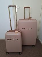 * Nieuw*  2-delige kofferset van UNIQUE lichtroze., Ophalen, Hard kunststof, 45 tot 55 cm, Nieuw