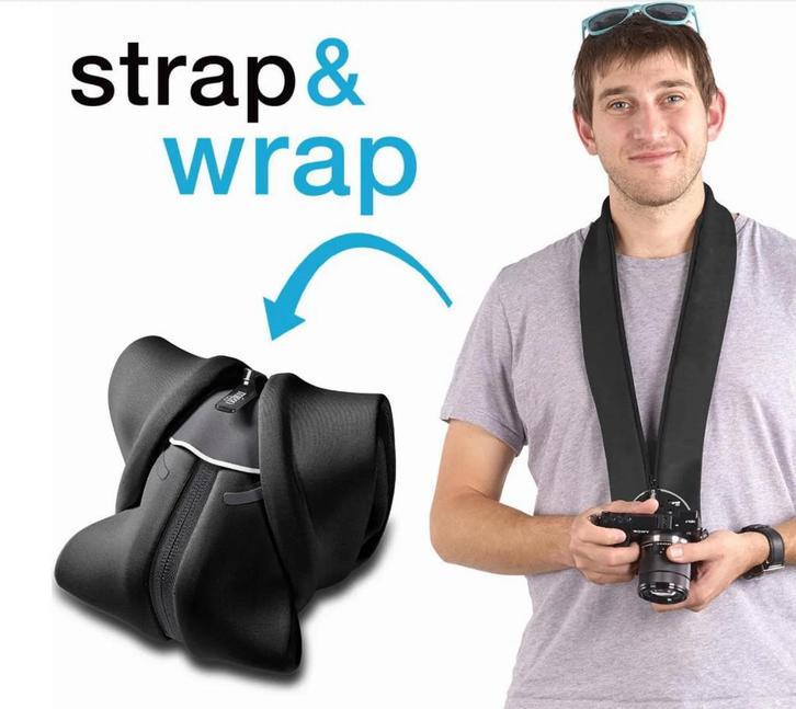 MIGGO - draagriem voor foto camera: strap & wrap, Audio, Tv en Foto, Fotocamera's Digitaal, Nieuw, Overige Merken, Geen optische zoom