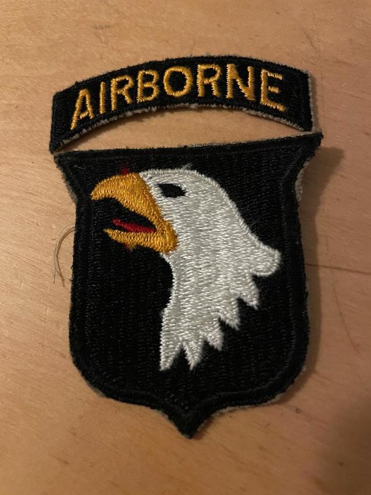 WW2 US emblemen, 101st Airborne Type 3, Verzamelen, Militaria | Tweede Wereldoorlog, Landmacht, Embleem of Badge, Amerika, Ophalen of Verzenden