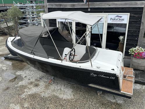 Lago Amore 595 Tohatsu 15PK Zonnedek Bimini-TOP BJ2019 ZGAN!, Watersport en Boten, Sloepen, Gebruikt, 3 tot 6 meter, Benzine, Polyester