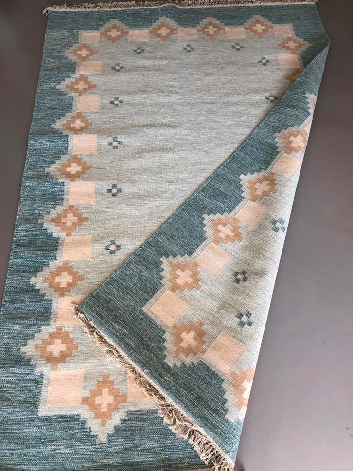 Groot (3x2!) handgeweven wollen NIEUW vloerkleed, röllakan, Huis en Inrichting, Stoffering | Tapijten en Kleden, Nieuw, 200 cm of meer
