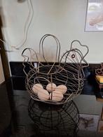 Metaaldraad eiermand - kip, Antiek en Kunst, Ophalen of Verzenden